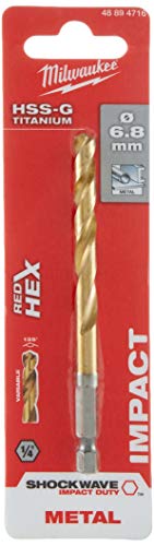 Milwaukee SHOCKWAVE Metallbohrer HSS-G RED HEX Titan 1/4" - 6,8 x 108mm von Milwaukee