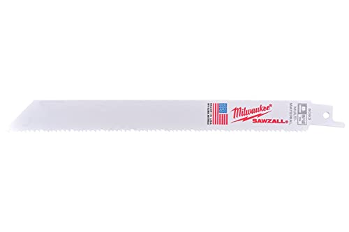 Milwaukee SAWZALL SAB Slap 200 mm 8/12 Dent-5 Stück-48005093, Gußeisen, Pack of 1 von Milwaukee