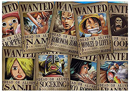 Mimimiao Erwachsene/Kinder Anime Diamond Painting Kit 5D Painting Art DIY One Piece Monkey D. Luffy/Zoro/Sanji/Usopp Wanted order Gesuchte Bestellung Beliebte Anime Round Drill/Full Drill Wanddekorati von Mimimiao