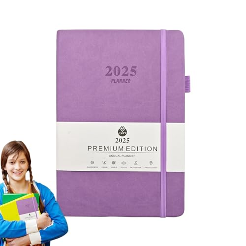 2025 Englischer Planer, multifunktionaler Notizblock, A5 Veranstaltungsplaner, Work Schedule Notebook, A5 Things To Do Notebook, multifunktional, für Arbeit und das Leben, für Notizen von Mimoqk