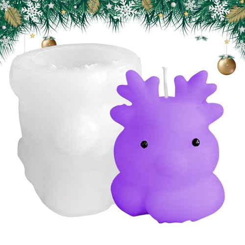 Christmas Molds Silikon – Elk Soap Candle Molds, Silikon Baking Mold for Christmas Candle Making, Fondant and Chocolate Crafting Christmas Elk Silicone Molds, Perfect For Soap, Candle, Fondan von Mimoqk