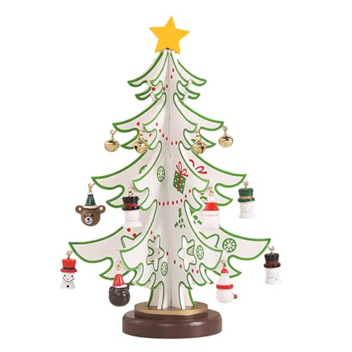 Holz-Baum-Bastelset: Spaß und kreativer Tabletop-Baum mit Schneemann-Ornamenten für Kinder, Weihnachtsdekoration, Adventures Holzbaum-Set: Basteln Sie Ihren eigenen Tabletop-Baum mit von Mimoqk