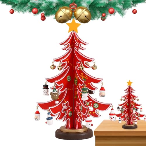 Holz-Baum-Bastelset: Spaß und kreativer Tabletop-Baum mit Schneemann-Ornamenten für Kinder, Weihnachtsdekoration, Adventures Holzbaum-Set: Basteln Sie Ihren eigenen Tabletop-Baum mit von Mimoqk