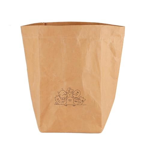 Kraftpapier-Lunchbeutel, wasserdicht, Grocery Bags, Papiertüten für Shopping, Kraftpapier, Camping, Aufbewahrung, Picknick-Tasche, waschbare Kraftpapiertasche für Picknick und Camping von Mimoqk