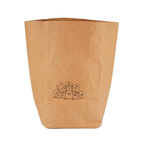 Kraftpapier-Lunchbeutel, wasserdicht, Grocery Bags, Papiertüten für Shopping, Kraftpapier, Camping, Aufbewahrung, Picknick-Tasche, waschbare Kraftpapiertasche für Picknick und Camping von Mimoqk