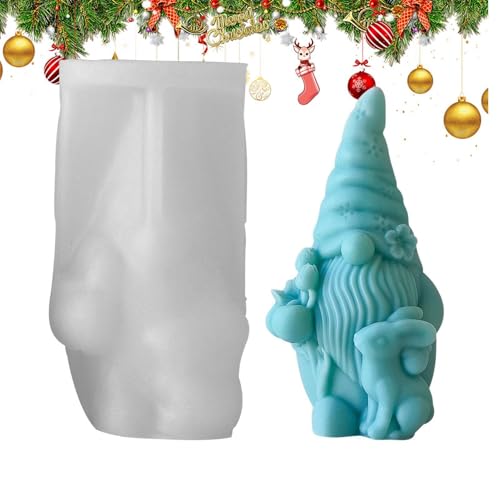 Mimoqk Christmas Gnome Mold, 3d Gnome Silicone Mold, Cute Gnome Mold, Faceless Doll Mold, Dwarf Resin Mold, Cute 3d Gnome Silicone Mold for Handmade Candle, Soap, and Resin Casting von Mimoqk