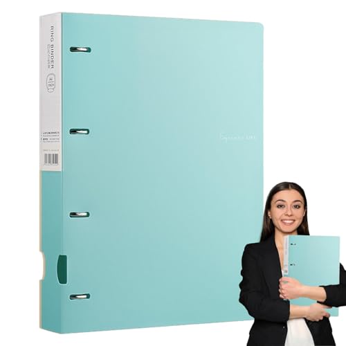 Mimoqk Refillable Project Organizer, A4 Binder Folder, 4-Hole Document Folder, A4 Refillable Binder, Dokument Folder mit 4-Hole Design, A4 Projekt-Organizer Binder für die Schule von Mimoqk