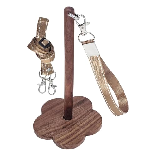 Tragbarer Handgelenkfadenhalter, Garnhalter, Wollhalter zum Stricken, Garnspender aus Holz, Garnhalter mit Armband, Strickbedarf-Organizer für Amateure von Mimoqk