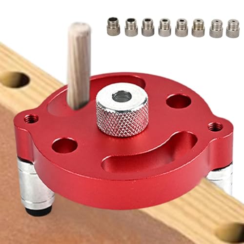 Vertical Positioning Punch Woodworking, Aluminum Alloy Centering Drill Kit, Round Punch Locator Drilling Holes, Accurate Woodworking Guide, Ideal for Indoor and Outdoor Projects von Mimoqk