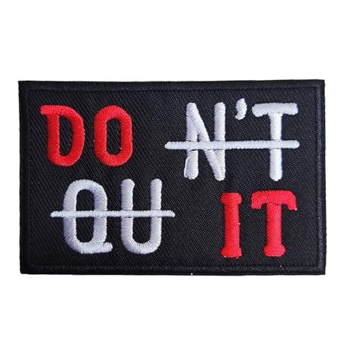 Aufnäher, Motiv: Lustige Buchstaben "Don't Quit", dekorative Applikation, Zubehör für Kleidung, Jeans, Taschen, Hüte, Kleider, Rucksäcke von Minason