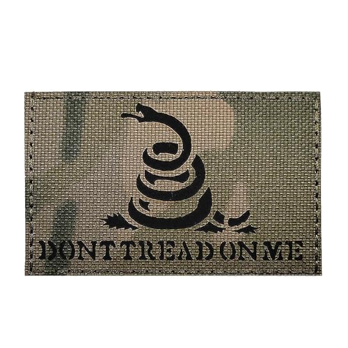 Infrarot IR Tactical Don't Tread On Me Flagge, Camouflage, Militär Reflektierende Schlange Armee Flagge Patches für Hüte, Rucksack, Taschen, Kleidung (1) von Minason