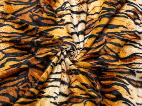Animal Print Polyester Velboa Stoff Tiger – Meterware + Frei Minerva Crafts Craft Guide von Minerva Crafts