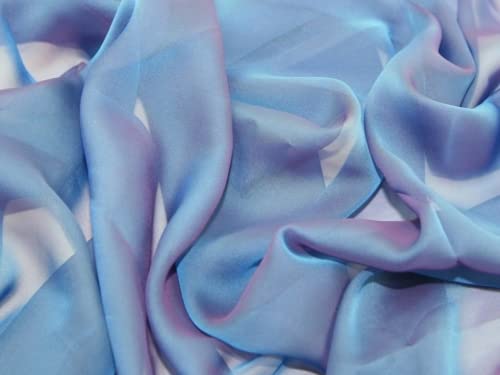 Kleiderstoff, kationisches Chiffon, blau-lila, Meterware von Minerva Crafts