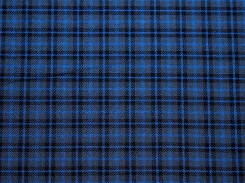 Poly Viskose Tartan passend Kleid Stoff blau – Meterware von MINERVA