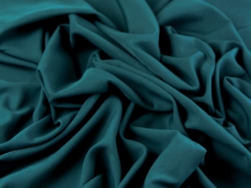 Soft Touch Polyester Crepe Kleid Stoff Dark Teal – Meterware von Minerva Crafts