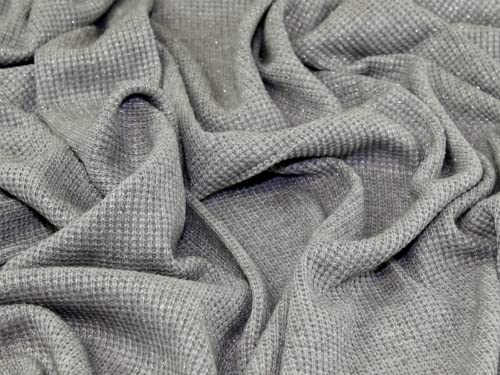 Lurex Strickstoff, grob, Stretch, Grau, Meterware Lurex Strickstoff, grob, Stretch, Grau, Meterware von Minerva