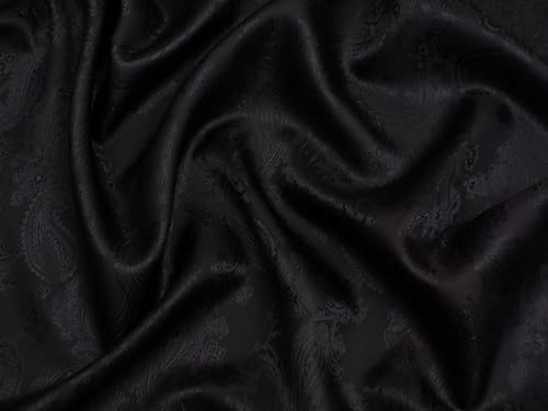 Minerva Gewebter Jacquard-Futterstoff 13 schwarz – Meterware von Minerva