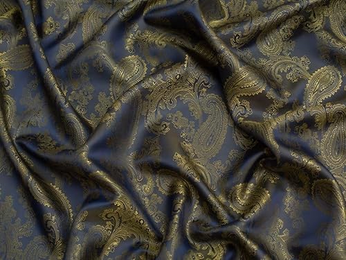 Minerva Gewebter Jacquard-Futterstoff 7 Messing Gold – Meterware von Minerva