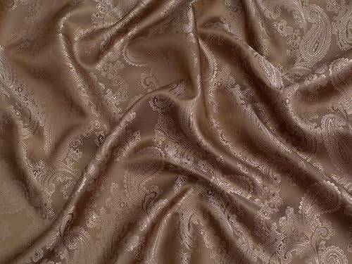 Minerva Gewebter Jacquard-Futterstoff 8 Taupe – Meterware von Minerva