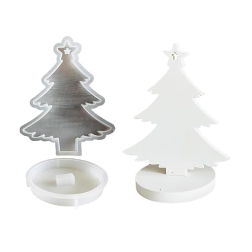 Silikonformen Gießformen Weihnachtsbaum - Silikonform Kerzenhalter Mit Sockel - Gipsformen Zum Gießen Gießform Weihnachtsbaum Silikonform Für Gips Seife Kerzen von Mingchengheng