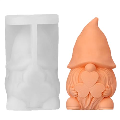 Silikonformen Gießformen Wichtel Weihnachten Zwergen Silikonform Weihnachten Resin Seife Kerze, Weihnachtswichtel Silikonformen Zubehör, Weihnachtsdeko Figuren D-IY Fondant Pralinen Backformchen (B) von Mingchengheng