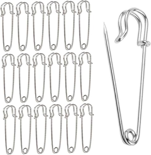 Mingliang 40-Pack große Sicherheitsnadeln, 1,8-Zoll (ca. 4,6cm) schwere Deckenstifte, geeignet für verschiedene Kunsthandwerk, Kleidung, Decken und andere Materialien sowie DIY-Handwerk, sicher und la von Mingliang