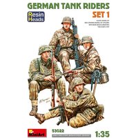 Dt. Panzerbesatzung sitzend - Resin Köpfe [4 Figuren] von Mini Art