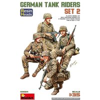 Dt. Panzerbesatzung sitzend m. Resin Köpfen von Mini Art