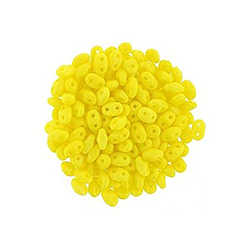 5 g Matubo MiniDuo 2-loch glasperlen, gelb 2,5x4 mm (yellow) von MiniDuo