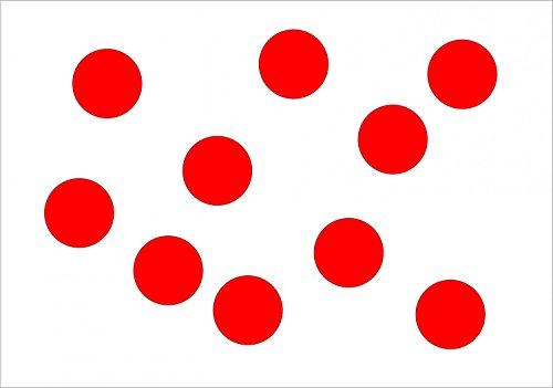 Miniblings 10x Bügelbilder Aufnäher 10mm Flock Punkt Punkte Dots Patch Bügelbild I Kinder Bügelflicken Patches zum Aufbügeln - Flockfolie - Applikation Nähen, Farbe:rot von Miniblings