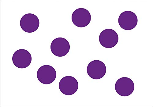 Miniblings 10x Bügelbilder Aufnäher 20mm GLATT Punkt Punkte Dots Patch Bügelbild I Kinder Bügelflicken Patches zum Aufbügeln - Flexfolie - Applikation Nähen, Farbe:lila von Miniblings