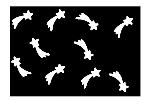 Miniblings 10x Bügelbilder Aufnäher 30mm GLATT Sternschnuppe Komet Patch Bügelbild I Kinder Bügelflicken Patches zum Aufbügeln - Flexfolie - Applikation Nähen, Farbe:weiß von Miniblings