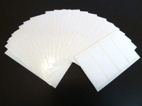Klebeetiketten, rechteckig, selbstklebend, für Farbkodierung, 50 x 20°mm Durchmesser, Weiß, 80 Stück von Minilabel