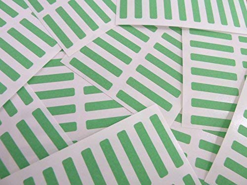 Klein 30x5mm Rechteckig Farbcode Sticker Packungen 200 Bunt Rechteckig Sticky Etiketten 30 Farben Erhältlich - Hellgrün von Minilabel