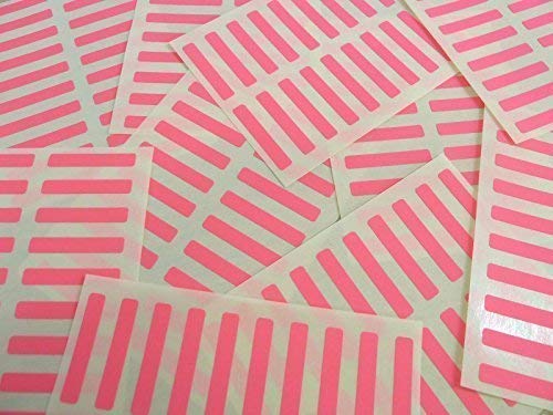 Klein 30x5mm Rechteckig Farbcode Sticker Packungen 200 Bunt Rechteckig Sticky Etiketten 30 Farben Erhältlich - Magenta Fluoreszierend Helles Rosa von Minilabel