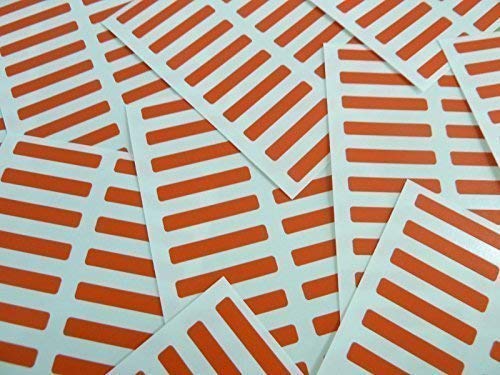 Klein 30x5mm Rechteckig Farbcode Sticker Packungen 200 Bunt Rechteckig Sticky Etiketten 30 Farben Erhältlich - Rot von Minilabel