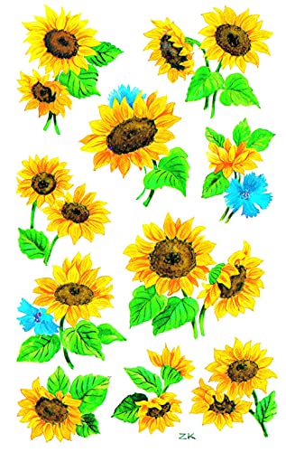 Sonnenblume Sticker Kinder/Kinder Etiketten für Partytüten, Schrott Bücher, Karte Machen Oder Notebook Dekoration von Minilabel