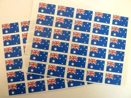 Sticker Australien-Flagge, 33 x 20 mm, 60 Stk. von Minilabel