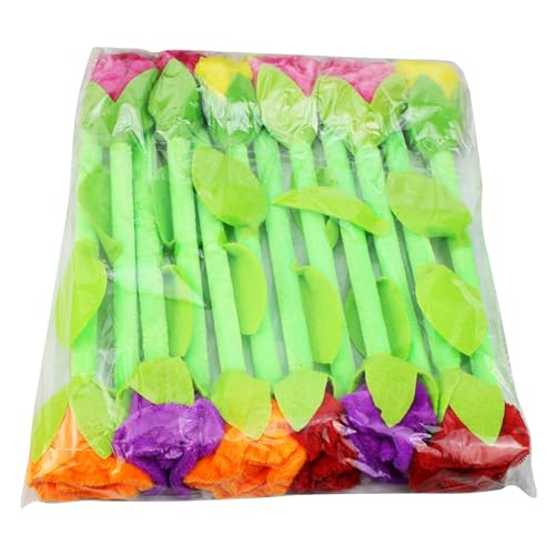 12 Stück Blumen-Kugelschreiber, Rosenblüte, Schreibstift, Weihnachtsstrumpffüller für Kinder, Jungen, Mädchen, Weihnachten, Partygeschenk von MinkeyBear