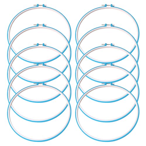 MinkeyBear 10 Stück runde Stickrahmen Kreuzstichrahmen zum Nähen von Handarbeiten verstellbarer Stickrahmen von MinkeyBear
