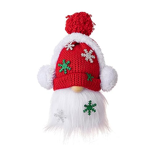 MinkeyBear Entzückende Weihnachts-Gesichtslose mit gestricktem Ohrenschützer, Weihnachtsdekoration für Wohnzimmer, Schlafzimmer, Arbeitszimmer von MinkeyBear