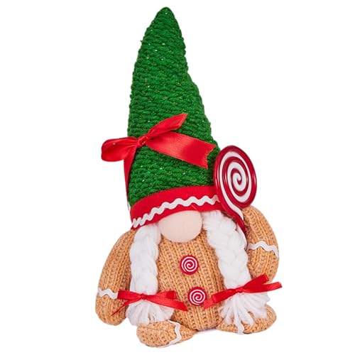 MinkeyBear Festival Weihnachten Zwerge mit markanter Nase Feiertage Deko Figur Festival Gesicht weniger Puppen Ornamente von MinkeyBear