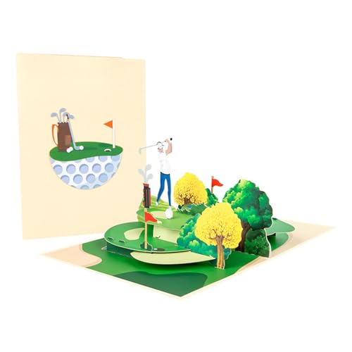 MinkeyBear Handgefertigte 3D Karte Grußkarte Sportkarte Vatertagskarten Umschlag Geschenk von MinkeyBear