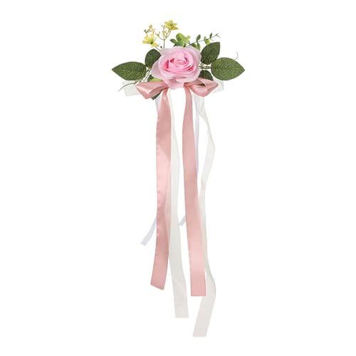 MinkeyBear Künstliche Rosen, Stuhllehne, mehrfarbig, für den Außenbereich, Hochzeit, Party, Dekoration, ästhetisch, dekorativ von MinkeyBear