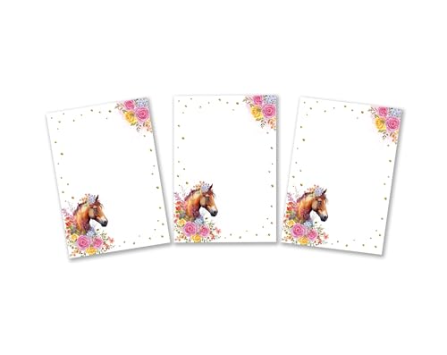 10 Mini-Notizblöcke Pferd Mitgebsel für Kindergeburtstag Gastgeschenke für Mädchen Mädchengeburtstag / A7-Format von Minkocards