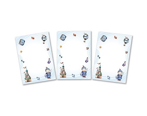 6 Mini-Notizblöcke Ritter Drache Mitgebsel für Kindergeburtstag Gastgeschenke für Jungen Jungsgeburtstag / A7-Format von Minkocards