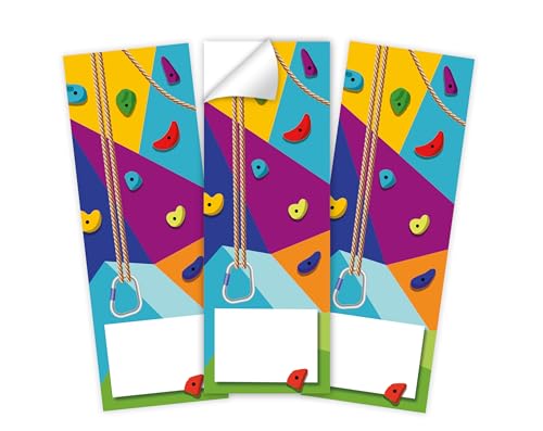 Minkocards 10 Aufkleber Klettern Bouldern Verpackung von Geschenken für Mädchengeburtstag Jungengeburtstag Etiketten für Geschenkverpackung von Minkocards