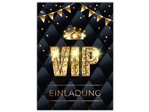 Minkocards 10 Einladungskarten zum Geburtstag Hochzeit Jubiläum Kindergeburtstag VIP Disco Jungen Mädchen Jungendliche Erwachsene Einladung von Minkocards