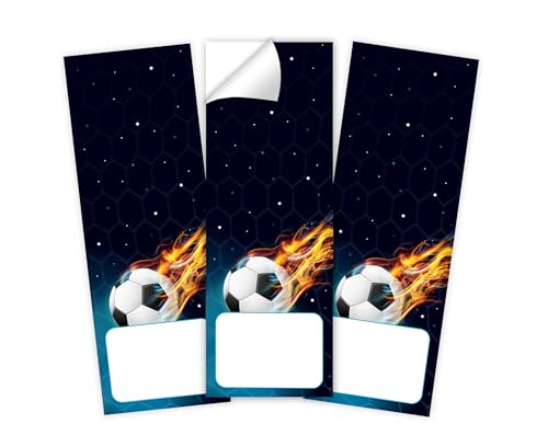 Minkocards 16 Aufkleber Fussball Fußball Verpackung von Geschenken für Jungsgeburtstag Etiketten für Geschenkverpackung von Minkocards