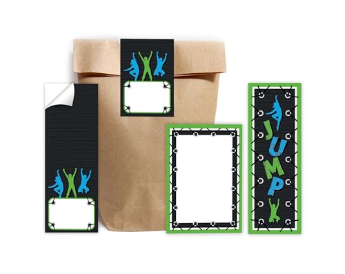 Minkocards 8 Lesezeichen + 8 Notizblöcke + 8 Geschenktüten (Natur) + 8 Aufkleber Jump Mitgebsel für Mädchen Jungen Gastgeschenke für Kindergeburtstag von Minkocards